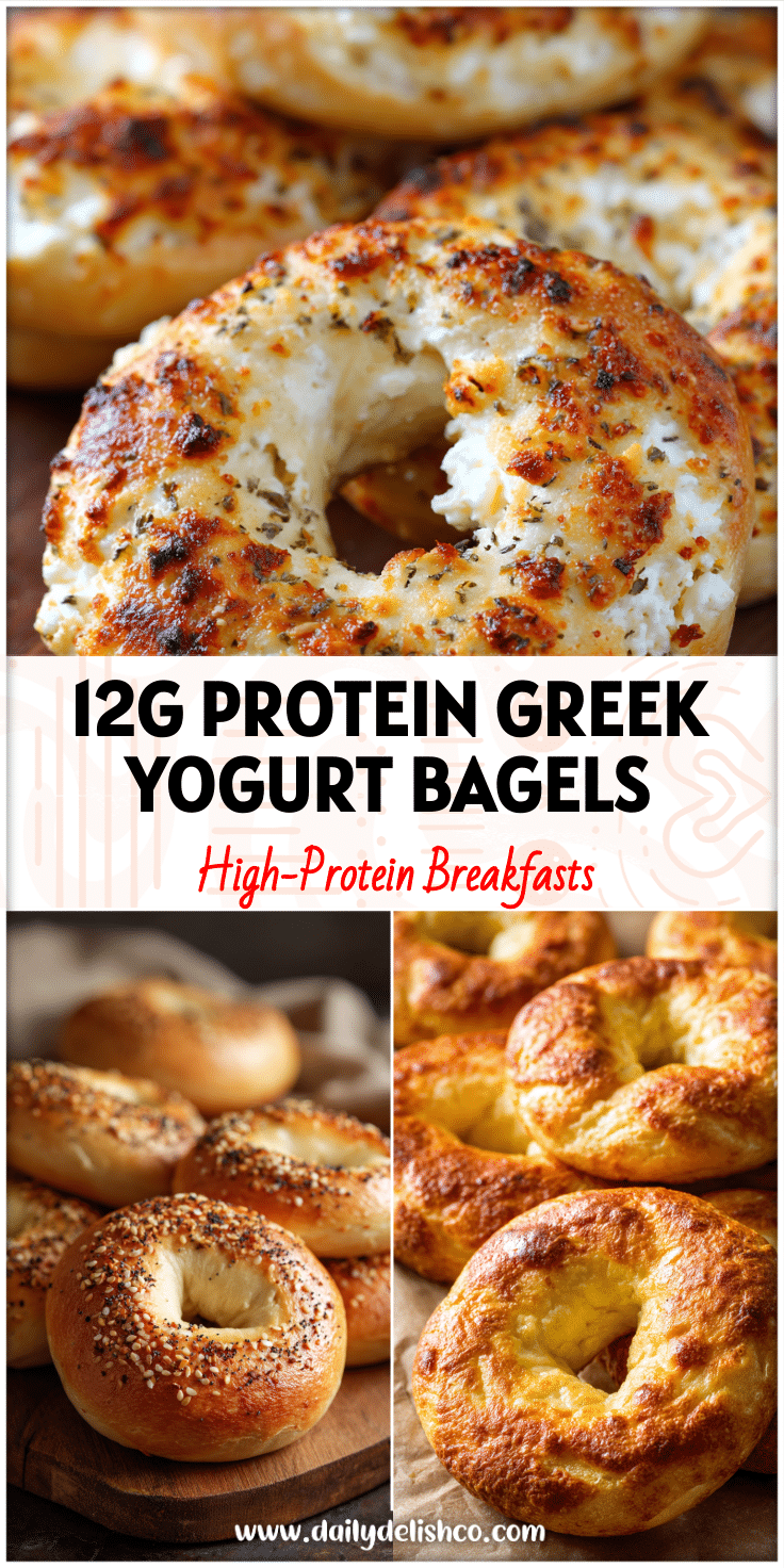 Fluffy Homemade Bagels With Greek Yogurt shown as a Healthy Bagel Protein Bagel Recipe with golden Greek Yogurt Bagels.